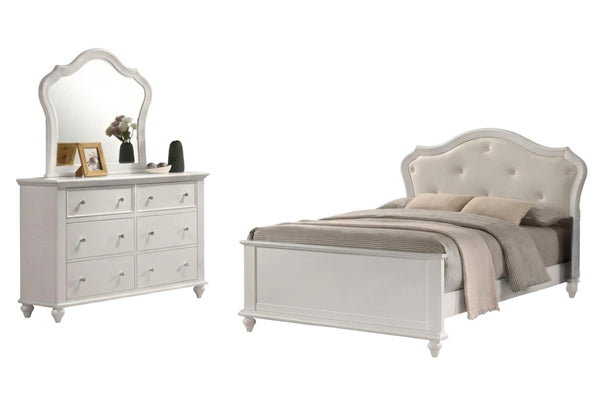 Allison Bed & Dresser with Mirror