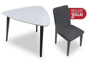 Lexington Juego de Mesa Triangular con 3 Sillas