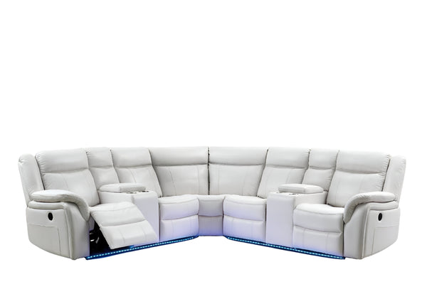 Um02 Pwr Recl Sectional W/Lght Set