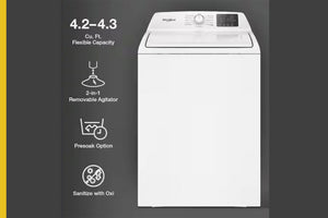4.2' Washer Top Load with 2-in-1 Removable Agitator