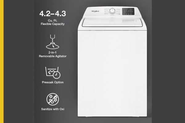 4.2' Washer Top Load with 2-in-1 Removable Agitator