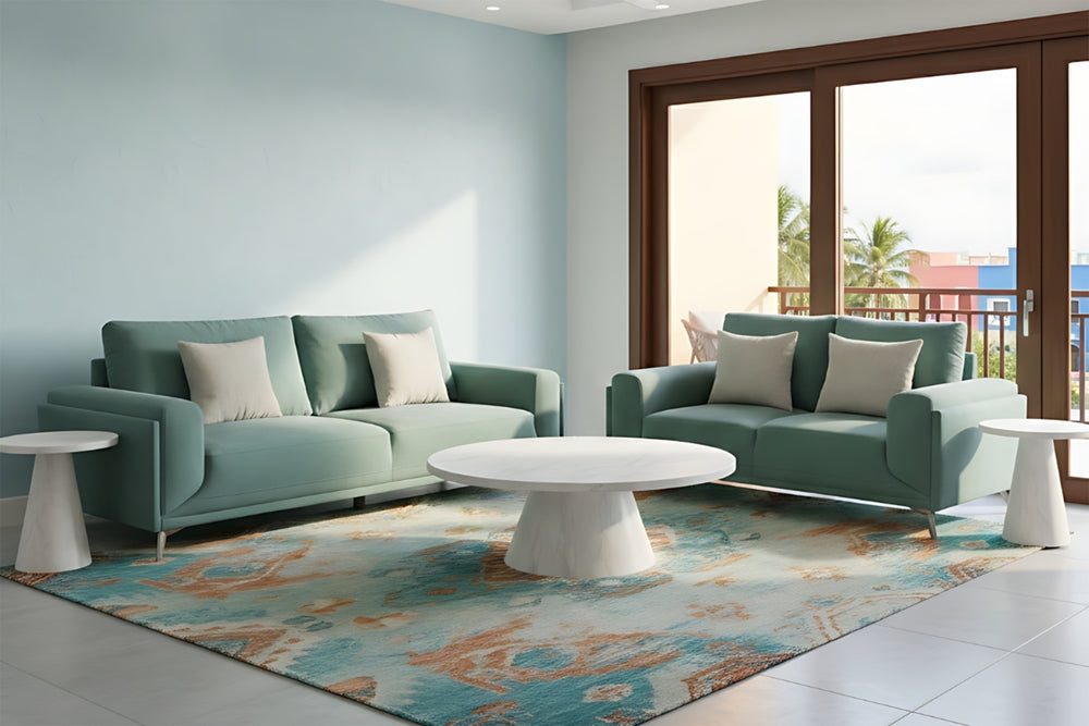 Sofá, Loveseat, Mesa de Centro & 2 Mesa de Esquina