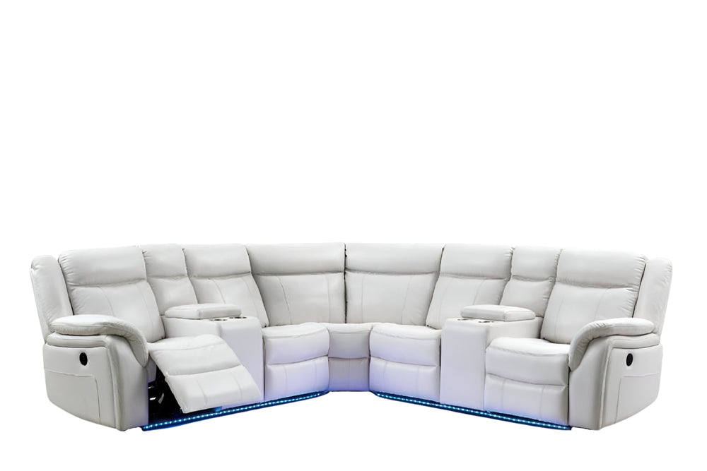 Um02 Pwr Recl Sectional W/Lght Set