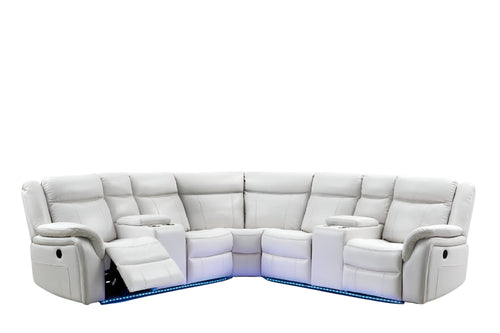 Um02 Pwr Recl Sectional W/Lght Set