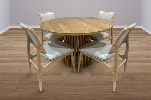 Oceanview DP326-D4-NTR-K Dining Table/4 Chair Set
