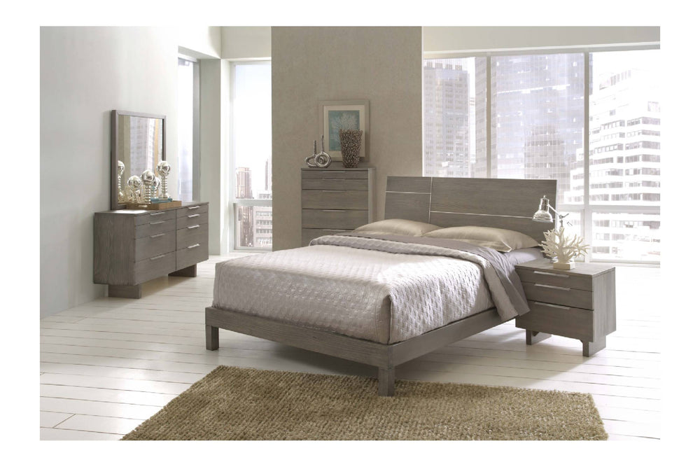 B75 Violet Bed/Dr/Mr Set