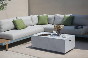 Monaco Mesa con Chimenea de Gas Rectangular