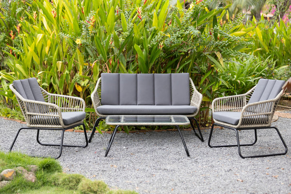 Parnu Loveseat, 2 Sillas y Mesa