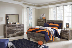 Ashley Derekson Bed/Dr/Mr/Ntstnd Set