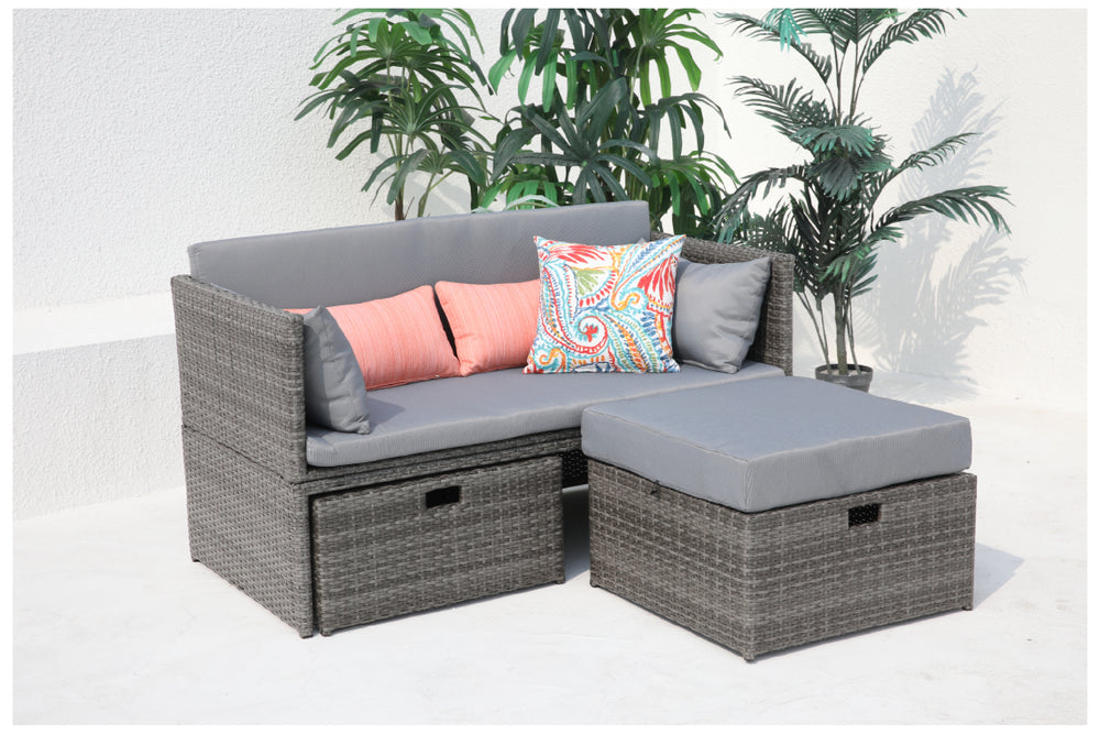 Anton Sofá Chaise con Ottoman