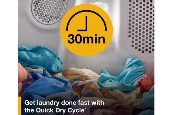 7' Dryer Electric Top Load with Adaptive Dry