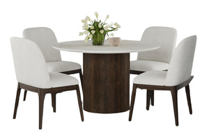 Sylvied Mesa de Comedor Redonda con 4 Sillas