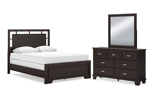 BB441 Ashley Covetown Cama Queen & Gavetero con Espejo