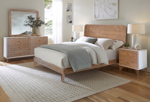 Ripples Full Bed, Dresser with Mirror & Nightstand