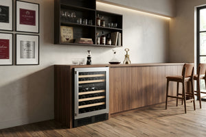 4.9' Wine Cooler Dual Zone 46-Bottle