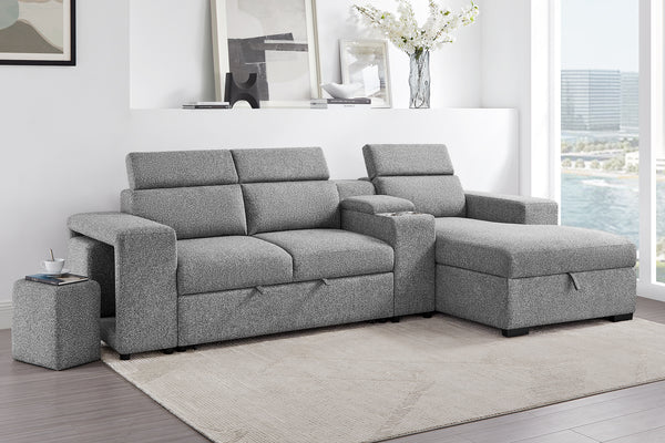 U1218 Pull Out Sofa Bed W/Cnsl& Usb