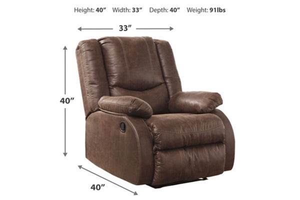 Ashley Zero Reclinable Bladewood Coffee