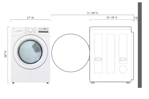 Lg 347 Dryer 7.4' F/Load-Gas Ul-Lg