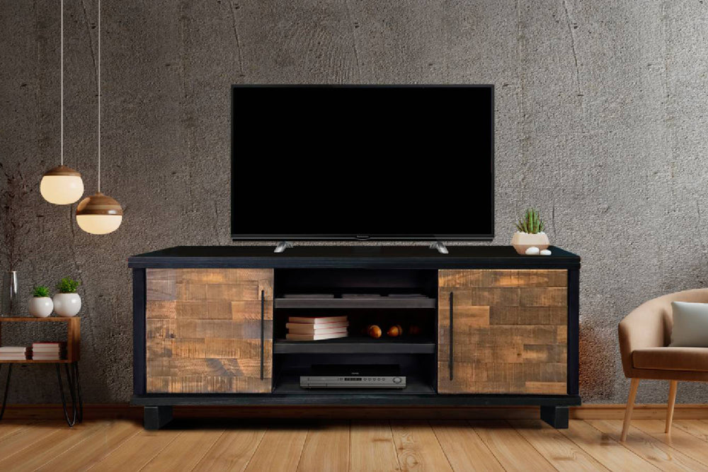 Industrial 80" Consola | Madera Sólida 