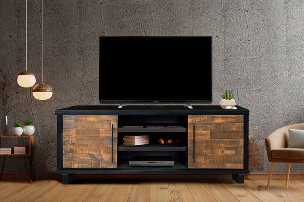 Industrial 80" Consola | Madera Sólida 