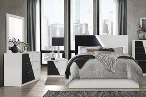 Camilla Queen Cama, Gavetero con Espejo & Mesa de Noche