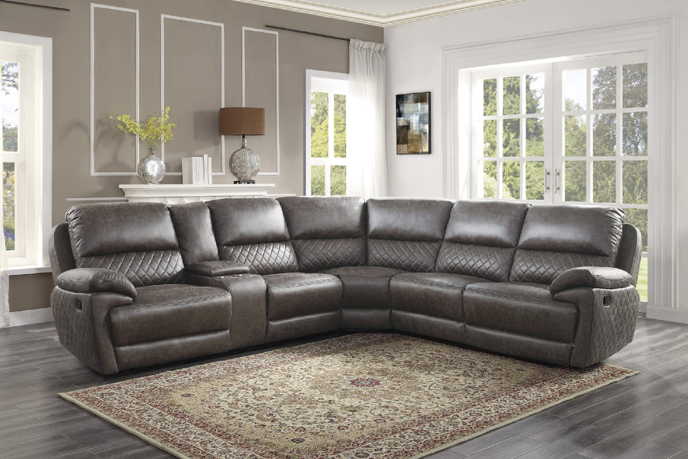 9510 3Pc Recl W/Console Sectional