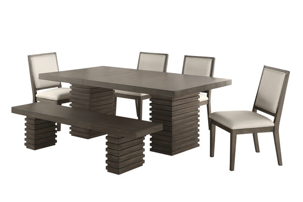 Mila Dining Table/4Chair/1Bench