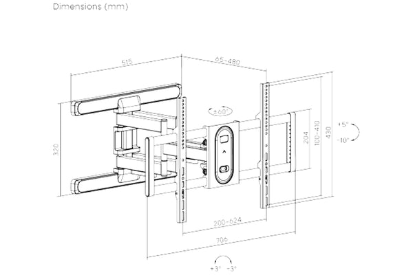 Wall Mount 37"-86" Full Motion