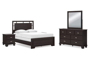 Ashley Covetown Cama Queen, Gavetero con Espejo & Mesa de Noche