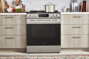 30" Stove Electric Smart Slide-In with Fan Convection, Air Fry & EasyClean in PrintProof