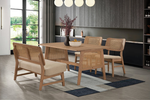 Intergo Oceanview Mesa de Comedor con 4 Sillas y Bench