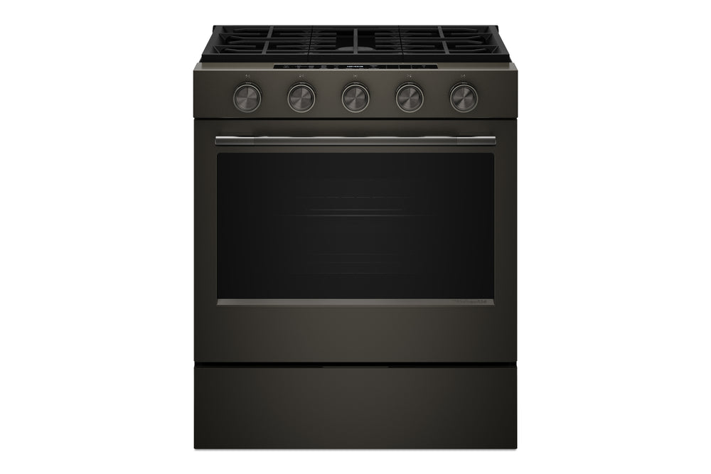 30" Estufa Gas "Slide-In" en Black Ore con Quemador 2 en 1