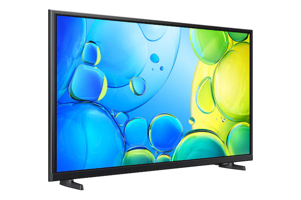 Televisor LED con pantalla a color sobre fondo blanco.