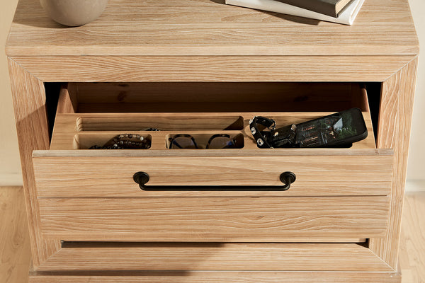 Sturdy 2Dr Nightstand W/Cup Holder