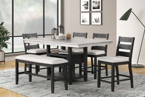 Bayamon Mesa de Comedor Con 4 Sillas & Bench