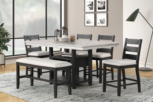 Bayamon Mesa de Comedor Con 4 Sillas & Bench