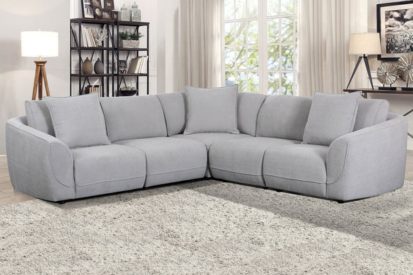 U7171S-Se3-Gry-K Cora Modular Sectional
