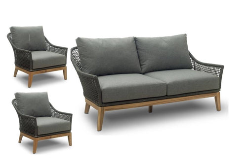 Loveseat Lyprodan Ennio-rect con 2 Sillas de Acento Lounge