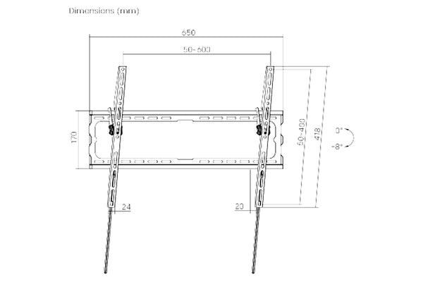 Wall Mount 37"-80" Tilt