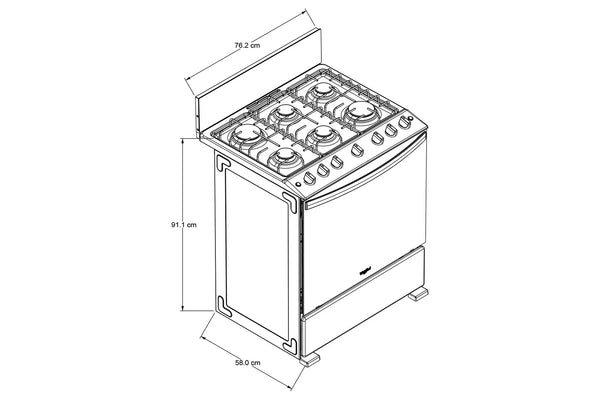 Whirlpool Lwfr3100a Estufa Whir 30" Gas 6/B