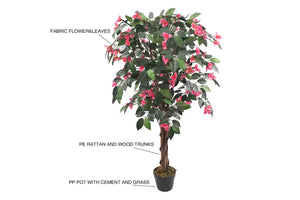 AF10037120-90-PNK AF-10037 Artificial Flowers W/Pot