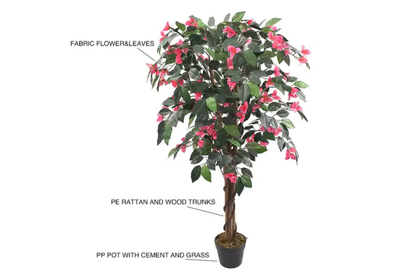 AF10037120-90-PNK AF-10037 Artificial Flowers W/Pot