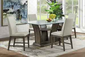 Dapper Rect Din Table/4Side Chair Set
