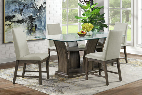 Dapper Rect Din Table/4Side Chair Set