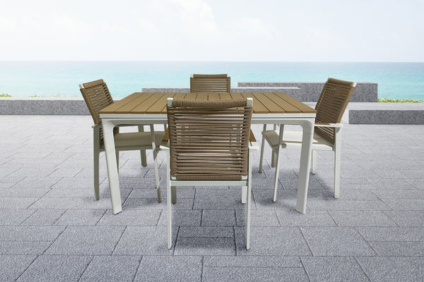 Estero Mesa de Comedor con Extención & 4 Sillas